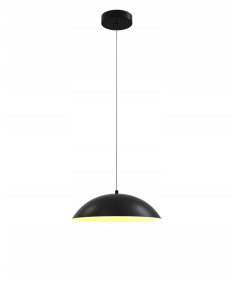 Lampa Wisząca LED ROSSKOFF w Czerni z Złotym Wykończeniem, Regulowana Długość, 2160 Lumenów, Klasyczny Styl 2