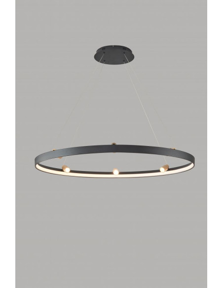 Lampa wisząca PIGNANO 150 cm - elegancka lampa w stylu nowoczesnym z metalowymi detalami w złotym kolorze