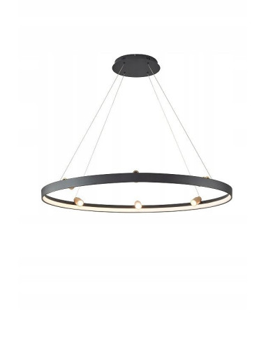 Lampa wisząca PIGNANO 150 cm - elegancka lampa w stylu nowoczesnym z metalowymi detalami w złotym kolorze