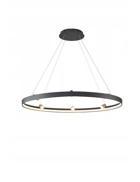 Lampa wisząca PIGNANO 150 cm - elegancka lampa w stylu nowoczesnym z metalowymi detalami w złotym kolorze