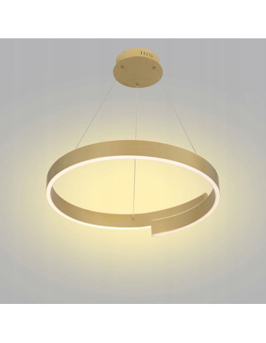 Lampa wisząca AVIANO MARTIALO w matowym złocie, 36W LED, nowoczesny design do eleganckich wnętrz.