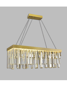 Lampa wisząca LAURET z efektem glamour, złota - nowoczesny design i funkcjonalność do eleganckich wnętrz 2