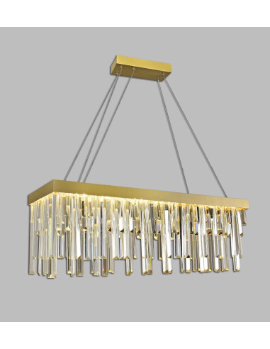 Lampa wisząca LAURET z efektem glamour, złota - nowoczesny design i funkcjonalność do eleganckich wnętrz