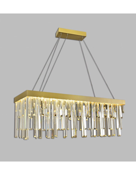 Lampa wisząca LAURET z efektem glamour, złota - nowoczesny design i funkcjonalność do eleganckich wnętrz