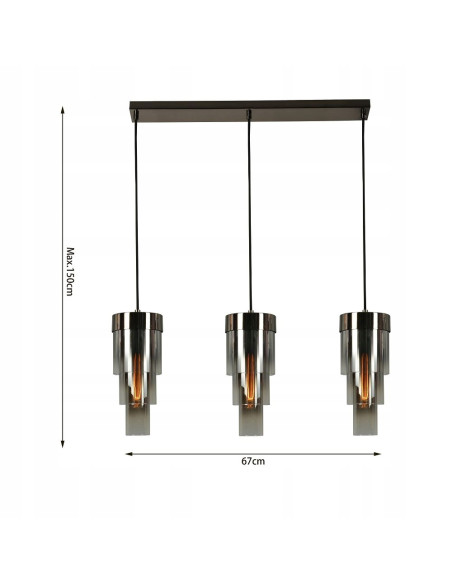 Elegancka lampa wisząca GRANS w kształcie pocisku - nowoczesne oświetlenie do salonu i jadalni AVIANO LIGHTING