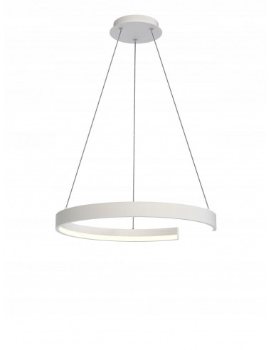 Lampa Wisząca FANNE LED, Biała Rama, 34W, 4000 Lumenów, Ciepła Barwa, Wbudowany Ściemniacz, Elegancki Design