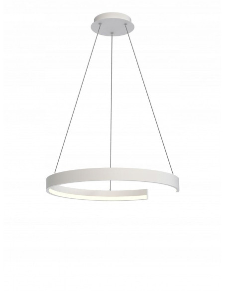 Lampa Wisząca FANNE LED, Biała Rama, 34W, 4000 Lumenów, Ciepła Barwa, Wbudowany Ściemniacz, Elegancki Design