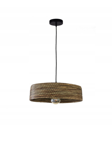 Lampa wisząca HAYARA w stylu boho z trawy pustynnej, beżowo-brązowa, E27, 150 cm, idealna do nowoczesnych wnętrz.