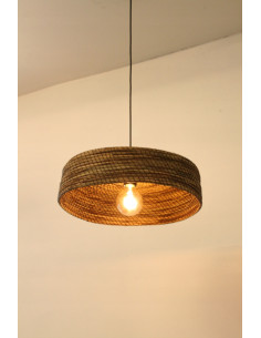 Lampa wisząca HAYARA w stylu boho z trawy pustynnej, beżowo-brązowa, E27, 150 cm, idealna do nowoczesnych wnętrz. 2