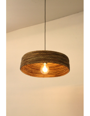 Lampa wisząca HAYARA w stylu boho z trawy pustynnej, beżowo-brązowa, E27, 150 cm, idealna do nowoczesnych wnętrz.