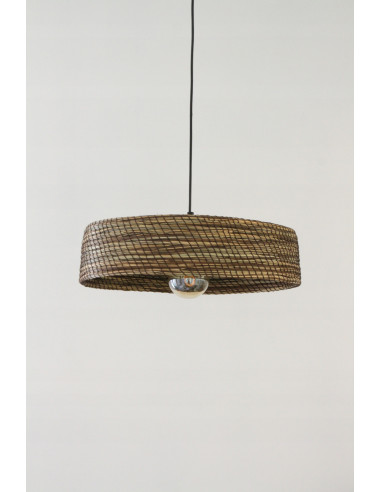 Lampa wisząca HAYARA w stylu boho z trawy pustynnej, beżowo-brązowa, E27, 150 cm, idealna do nowoczesnych wnętrz.