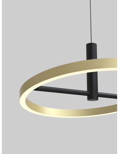 Lampa sufitowa BREST 3-punktowa w czerni i złocie – nowoczesny design do każdego wnętrza