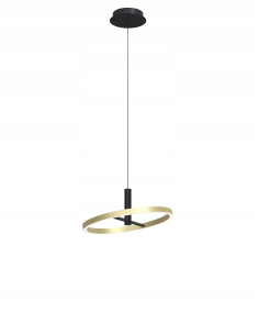 Lampa wisząca BREST w czerni i złocie z regulacją LED - nowoczesny akcent do eleganckich wnętrz