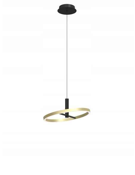 Lampa wisząca BREST w czerni i złocie z regulacją LED - nowoczesny akcent do eleganckich wnętrz