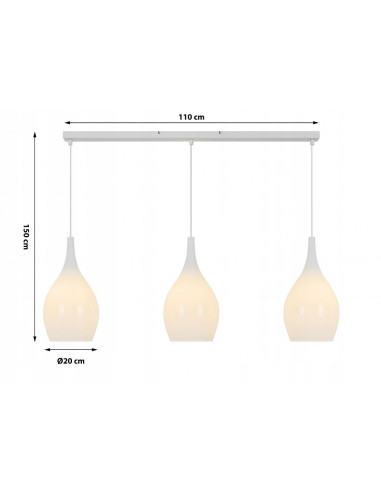 Lampa wisząca BLANCO - nowoczesny element dekoracyjny w białym kolorze, idealna do różnych stylów wnętrz.