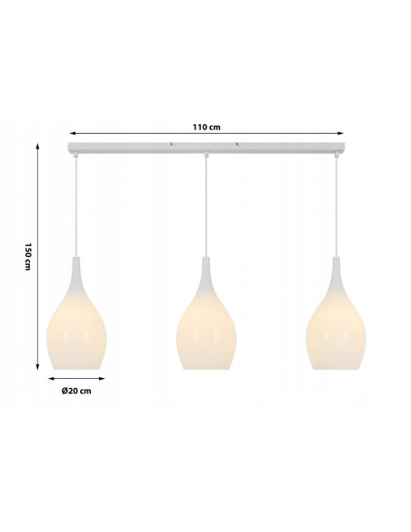 Lampa wisząca BLANCO - nowoczesny element dekoracyjny w białym kolorze, idealna do różnych stylów wnętrz.