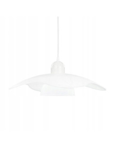 Lampa wisząca KENYA WHITE – eleganckie oświetlenie z delikatnym abażurem do nowoczesnych wnętrz. 2