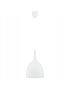 Lampa sufitowa UNI BIAŁA z półprzezroczystym kloszem – nowoczesne oświetlenie do biura i domu