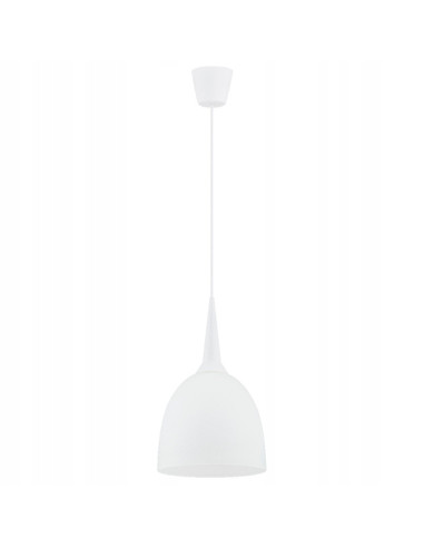 Lampa sufitowa UNI BIAŁA z półprzezroczystym kloszem – nowoczesne oświetlenie do biura i domu