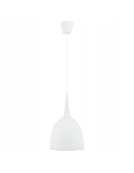 Lampa sufitowa UNI BIAŁA z półprzezroczystym kloszem – nowoczesne oświetlenie do biura i domu