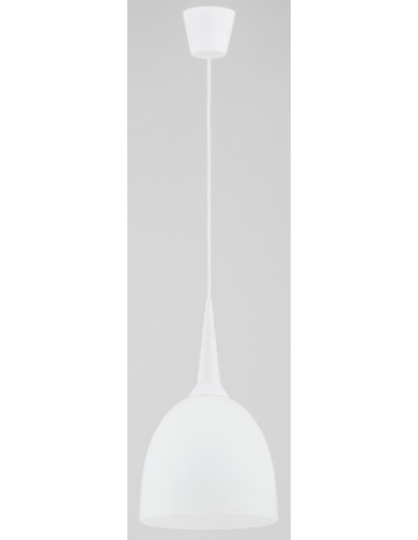 Lampa sufitowa UNI BIAŁA z półprzezroczystym kloszem – nowoczesne oświetlenie do biura i domu