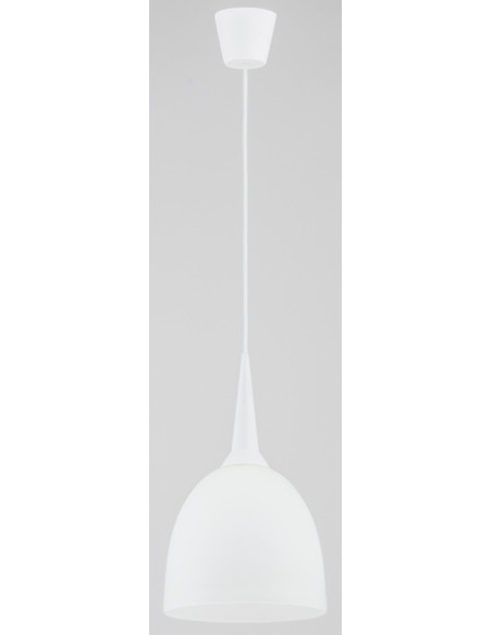 Lampa sufitowa UNI BIAŁA z półprzezroczystym kloszem – nowoczesne oświetlenie do biura i domu