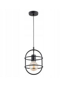 Lampa wisząca JUNO w kolorze czarnym z metalowymi obręczami – nowoczesność dla kuchni i jadalni