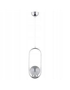 Nowoczesny żyrandol OVAL CHROM – elegancka lampa wisząca w minimalistycznym stylu do sypialni, salonu i biura