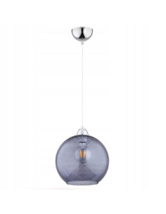 Lampa wisząca ROCO w kolorze grafitowym z chromowaną podsufitką - elegancki akcent do nowoczesnych wnętrz