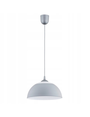 Lampa wisząca BEZA SREBRNA z regulowanym kablem, nowoczesna i elegancka do salonu, jadalni, biura i sypialni