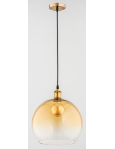 Lampa wisząca BETA w kolorze żółtym ze szklanym kloszem, regulowana wysokość, elegancki design do nowoczesnych wnętrz 2