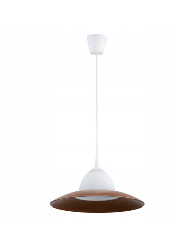 Lampa wisząca MANDY w stylu skandynawskim, regulowana, biało-beżowa, idealna do nowoczesnych wnętrz i biur.