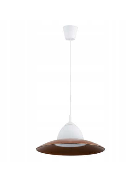 Lampa wisząca MANDY w stylu skandynawskim, regulowana, biało-beżowa, idealna do nowoczesnych wnętrz i biur.