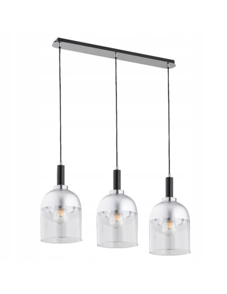 Lampa wisząca VENTO - Elegancki design ze szklanymi kloszami i metalowymi akcentami, idealna do nowoczesnych wnętrz.