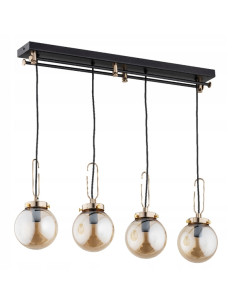 Lampa wisząca VOLANS CZARNA z miedzianym połyskiem - elegancja i nowoczesność do Twojego wnętrza.