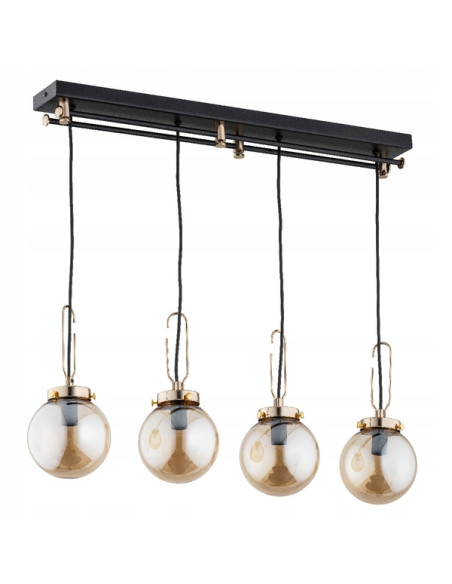 Lampa wisząca VOLANS CZARNA z miedzianym połyskiem - elegancja i nowoczesność do Twojego wnętrza.