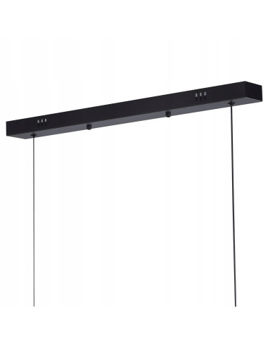 Lampa wisząca LED ANABELLA z kryształowym kloszem, czarna, regulowana, nowoczesny design do jadalni i salonu