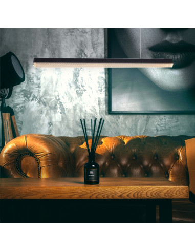 Lampa wisząca LED ANABELLA z kryształowym kloszem, czarna, regulowana, nowoczesny design do jadalni i salonu