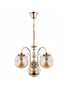 Lampa sufitowa HERO ZŁOTA 3-punktowa - elegancka dekoracja w stylu glamour do wnętrz i biur.