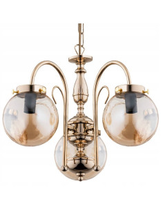 Lampa sufitowa HERO ZŁOTA 3-punktowa - elegancka dekoracja w stylu glamour do wnętrz i biur. 2