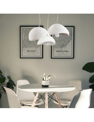 Lampa wisząca Stone w kształcie chmurki - nowoczesny design inspirowany naturą do jadalni i salonu