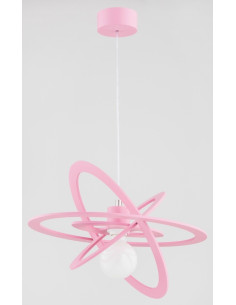 Lampa sufitowa dziecięca ORLANDO w różowym kolorze - stylowe oświetlenie do przedszkoli i pokoi dziecięcych