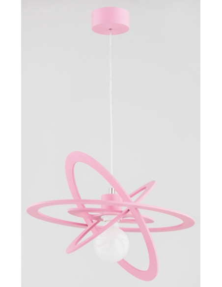Lampa sufitowa dziecięca ORLANDO w różowym kolorze - stylowe oświetlenie do przedszkoli i pokoi dziecięcych