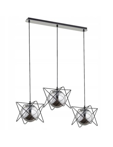 Nowoczesny żyrandol SAGITO TRACK w metalicznych odcieniach – elegancka lampa sufitowa do wnętrz glamour i hoteli