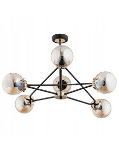 Lampa sufitowa Sagito – elegancka lampa z mosiężnymi akcentami, z regulacją intensywności i nowoczesnym designem.