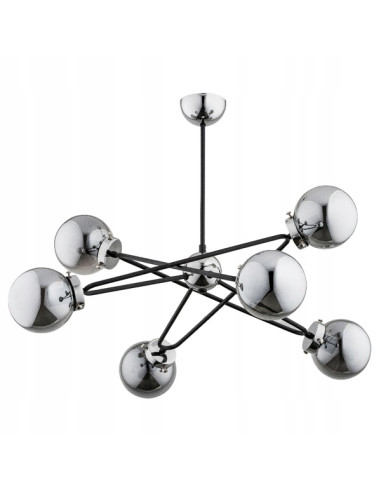 Lampa sufitowa SAGITO CHROM w gwiezdnej szarości - nowoczesne oświetlenie dla biur i eleganckich wnętrz.