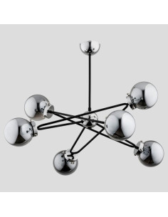 Lampa sufitowa SAGITO CHROM w gwiezdnej szarości - nowoczesne oświetlenie dla biur i eleganckich wnętrz. 2