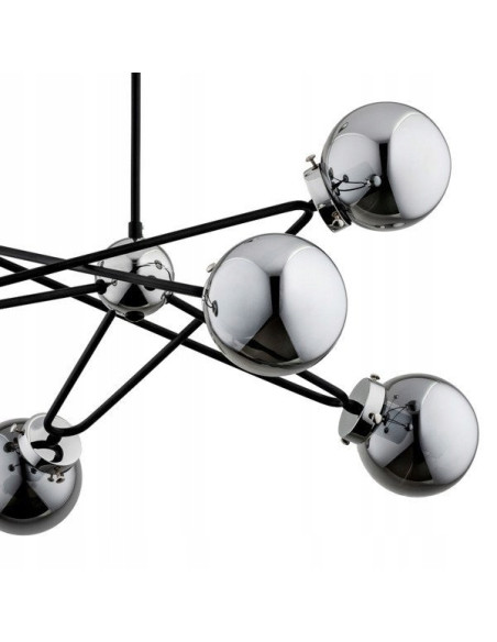 Lampa sufitowa SAGITO CHROM w gwiezdnej szarości - nowoczesne oświetlenie dla biur i eleganckich wnętrz.