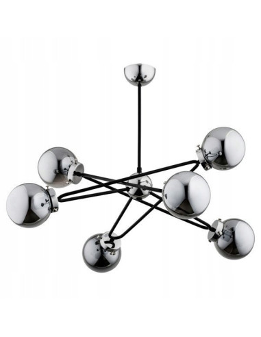 Lampa sufitowa SAGITO CHROM w gwiezdnej szarości - nowoczesne oświetlenie dla biur i eleganckich wnętrz.