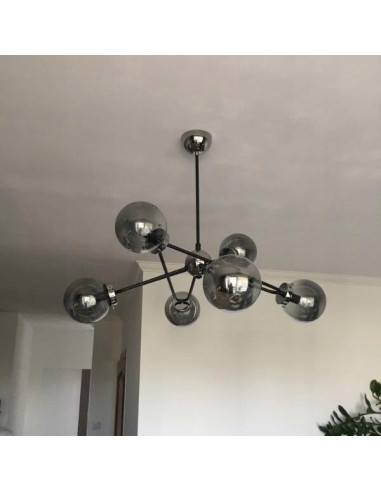 Lampa sufitowa SAGITO CHROM w gwiezdnej szarości - nowoczesne oświetlenie dla biur i eleganckich wnętrz.